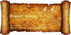 Augner Anina névjegykártya